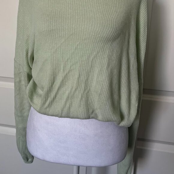Freshman 1996 Mint Green Ribbed Long Sleeve Sweater Top Shirt Size Small - Picture 5 of 11